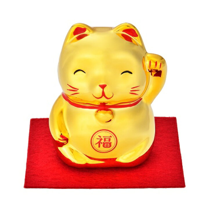 楽天市場】開運笑顔 金の福まねき猫貯金箱 120個セット販売 ご縁を招く 