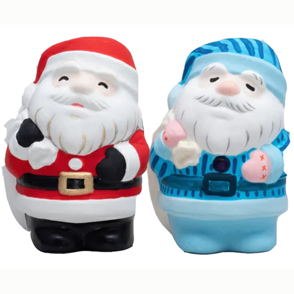 楽天市場】お絵かき サンタクロース（陶器）貯金箱 クリスマス サンタ