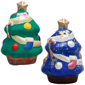 お絵かき　クリスマスツリー（陶器）貯金箱　ツリー　手作りキット　クリスマス　ワークショップ・絵付け体験用　クリスマス　工作キット　オリジナルツリー　置物　絵付けキット