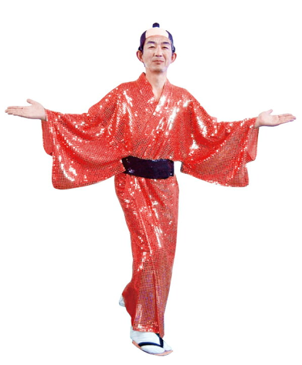 楽天市場】コスプレ 着物 キラキラ着流し レッド 仮装衣装 スパーク 