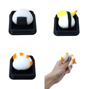 にぎにぎ おにぎり&おすし 3種アソートぷにぷに触感 かわいいおにぎりとお寿司のスクイーズ