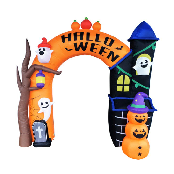 楽天市場 ハロウィン エアディスプレイアーチハロウィンパーティー Led8球 高さ310 幅304ｃｍ インスタ映え ハロウィン写真撮影もできるフレーム 店舗装飾 ゴールドスター