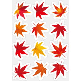 ウィンドウステッカー（小）紅葉　秋の装飾　ディスプレイ　貼りやすく剥がしやすい　ウインドウステッカー
