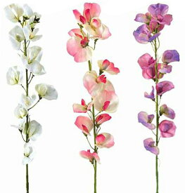 春の花　装飾　ディスプレイ　スイートピー（16） 6本セット販売　造花　カラー3色から　店舗装飾　飾り付け