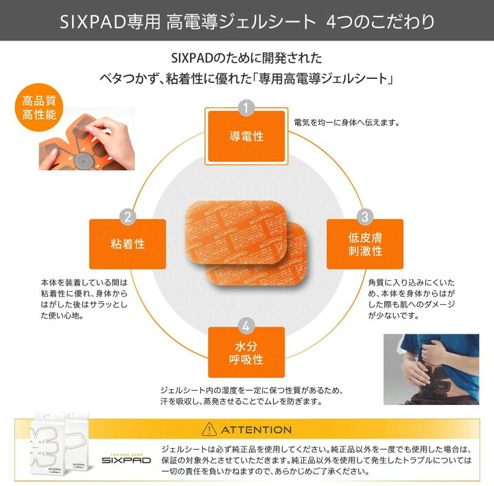 楽天市場】【6枚入り】【箱無し未使用品】MTG SIXPAD シックスパッド 