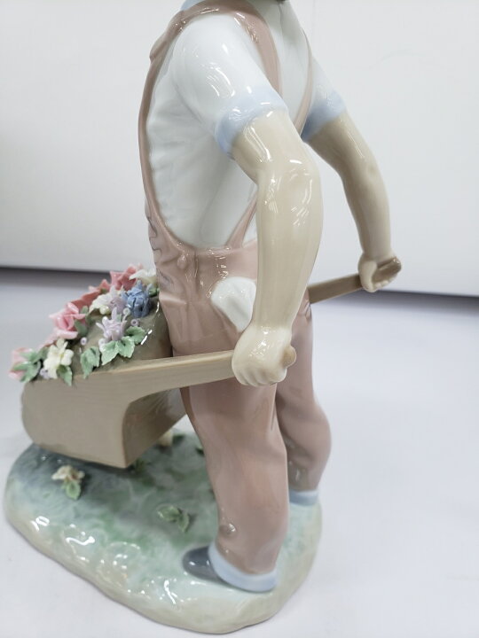 楽天市場】【中古品】リヤドロ 花車を押す少年 LLADRO 陶器人形 置物 