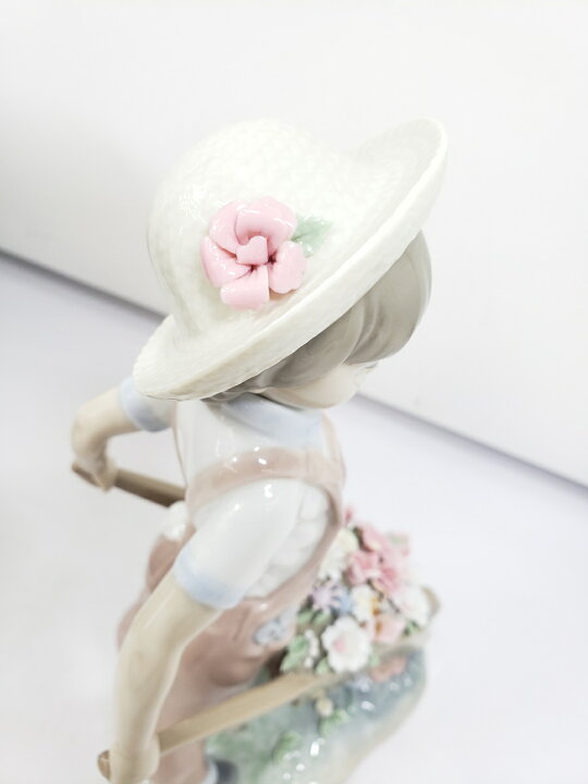 楽天市場】【中古品】リヤドロ 花車を押す少年 LLADRO 陶器人形 置物 