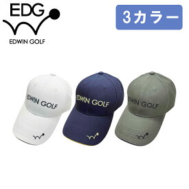 EDWIN GOLF エドウィンゴルフ ゴルフキャップ 【EDCP-3777】 フリーサイズ コットン ホワイト ネイビー カーキ 帽子 キャップ