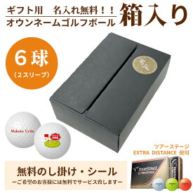 6球パック ギフト用　両面プリントも対応 ゴルフボール 名入れ オウンネーム ブリヂストンゴルフ ツアーステージ エクストラディスタンス 6個入り オリジナルデータ支給も可 ギフト 大会 景品 イベント ノベルティーにも 大量注文可能