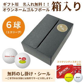 6球パック ギフト用　両面プリントも対応 ゴルフボール 名入れ オウンネーム スリクソンディスタンス 6個入り オリジナルデータ支給も可 ギフト 大会 景品 イベント ノベルティーにも 大量注文可能