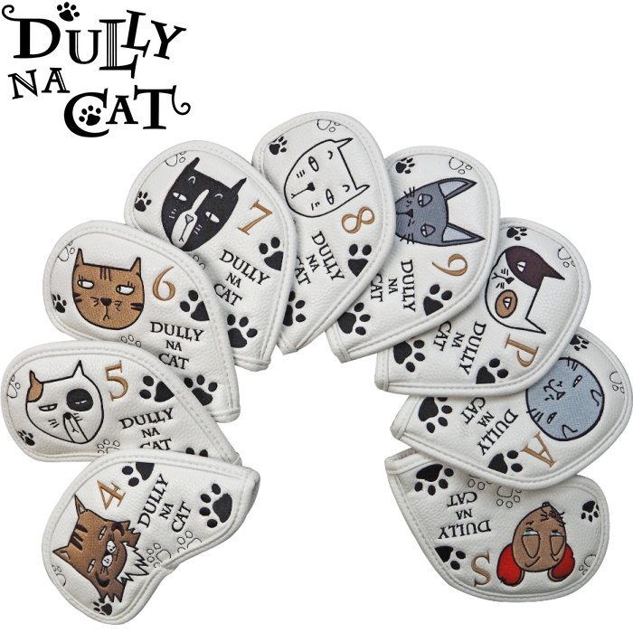 DULLY NA CAT　ダリーナキャット　アイアンカバー　9個セット（4-9.P.A.S）　 | ゴルフアトラス