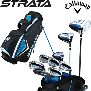 キャロウェイ STRATA ストラータ ゴルフセット クラブ9本 (1W,3W,5H,6-P,PT) +キャディバッグ付