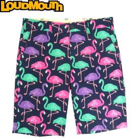 Loudmouth ラウドマウス ストレッチツイル ショートパンツ 761-302　Wild Flamingos（276）【メンズ ゴルフウェア】ワイルドフラミンゴズ