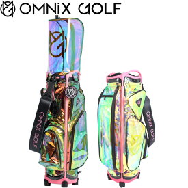 OMNIX オムニクス Rainbow CADDIE BAG　レインボー キャディバッグ ピンク 限定カラーモデル（完成タイプ）【スケルトン仕上げ】