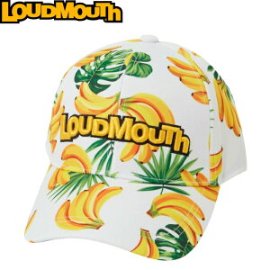Loudmouth ラウドマウス ゴルフキャップ 762900-310　Bananas-White　バナナホワイト 【ユニセックス/ゴルフウェア】
