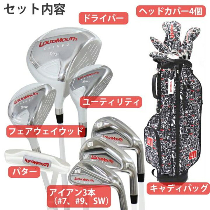 楽天市場】LOUDMOUTH ラウドマウス LM-LS0003 レディース ゴルフセット  