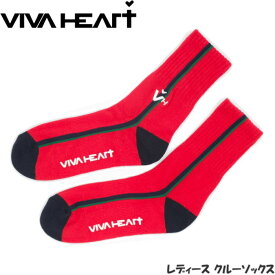 【ネコポス送料無料】VIVA HEART ビバハート 013-46860 レディース クルーソックス レッド 靴下