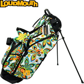 【限定販売カラー】LOUDMOUTH ラウドマウス　LM-CB0010　8.5型 スタンドキャディバッグ　Shagadelic White（003）シャガデリックホワイト