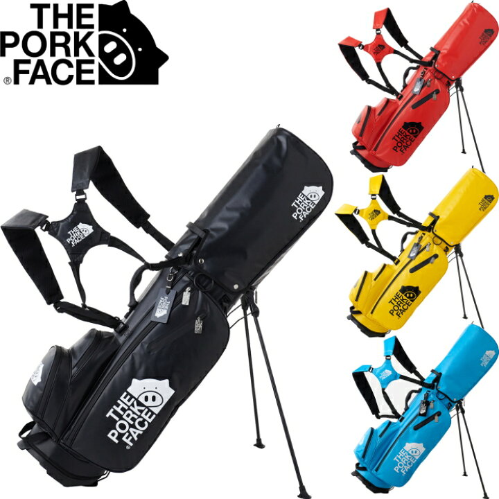 新品未使用/THE PORK FACEゴルフキャディバッグ+ヘッドカバーセット 
