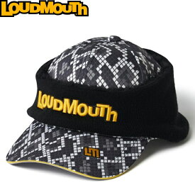 Loudmouth ラウドマウス 耳当て付きゴルフキャップ 775904-450　Polygon Snake ポリゴンスネーク　2WAY 防寒 【ユニセックス/ゴルフウェア】