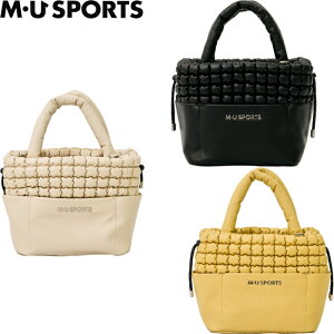 M・U SPORTS MUスポーツ 703R6048 シャーリングキルトエレガントカートバッグ 巾着型カートポーチ