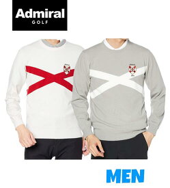 Admiral GOLFアドミラルゴルフADMA088MEN メンズアイルランドクロス クルーネックニット