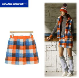 Rosasen045-77041ロサーセン レディース防寒チェック柄ボアスカート
