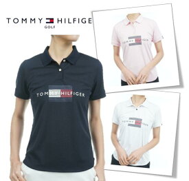 TOMMY HILFIGER GOLFTHLA314トミーヒルフィガー ゴルフ レディースフロントフラッグプリント ポロシャツ