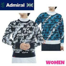 Admiral GOLFアドミラルゴルフADLA377WOMEN レディースオーロラロゴジャカード　クルーネックセーター