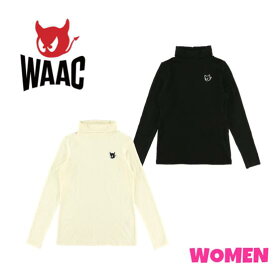 ▼▲▼▲▼ポイント10倍！▼▲▼▲▼WAAC ワック072234080WOMEN レディースロゴエンボス起毛JQD長袖モックネック