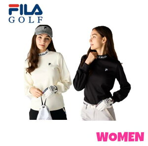 FILA GOLF フィラゴルフ794-560WOMEN レディースライト裏ベロアモックネック長袖シャツ