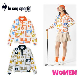 le coq sportif golfルコックスポルティフ ゴルフLG4FLS02LWOMEN レディースストレッチフォーサー総柄長袖オーバーシャツワイドシルエット
