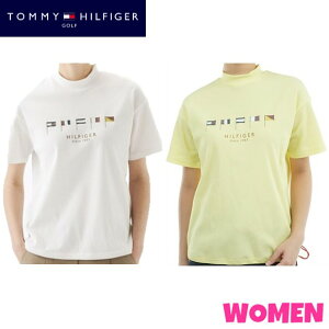 TOMMY HILFIGER GOLF トミーヒルフィガー ゴルフTHLA501WOMEN レディースマルチフラッグ リラックス 半袖 モックネック シャツ
