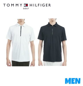 TOMMY HILFIGER GOLF トミーヒルフィガー ゴルフTHMA536MEN メンズリンクスジャガード 半袖ハーフジップシャツ