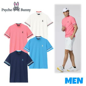 Psycho Bunny サイコバニーGF563MEN メンズスリーブライン モックネックTシャツ
