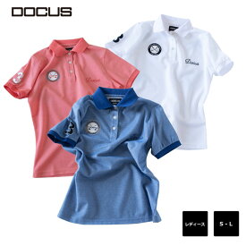 ドゥーカス DOCUS ゴルフウェア ポロシャツ エンブレム ポロ DCL20S006 春 夏 アパレル ゴルフ ウェア レディース スポーツウェア レディースファッション [あす楽]