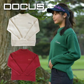ドゥーカス DOCUS | セーター ファースト デートセーター DCL21A001 | ゴルフウェア レディース 秋冬 | アパレル かわいい おしゃれ あす楽 防寒 冬ゴルフ スポーツウェア レディースファッション | ホワイト グリーン レッド | S M L