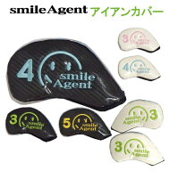 ゴルフ アイアンカバーソフトエナメル素材使用スマイルエージェント左右対応番手別単品【あす楽対応_近畿…