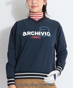 アルチビオ 【防透】ポーチ付きVネックスニードジャック ゴルフウェア レディース 秋冬 ゴルフ女子 CURUCURU