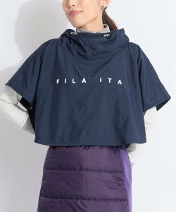フィラゴルフ 【撥水保温】ロゴプリントフーディポンチョ ゴルフウェア レディース 秋冬 ゴルフ女子 CURUCURU