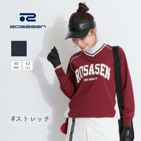 【セール品】ロサーセン 【撥水UV】ナイロンタフタラインVネックチュニック ゴルフウェア レディース 秋冬 ラグランスリーブ ゴルフ女子 CURUCURU