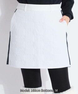 トミー ヒルフィガー ゴルフ 【防風ストレッチ】サイドラインキルトロゴパテッドスカート ゴルフウェア レディース 秋冬 ゴルフ女子 CURUCURU