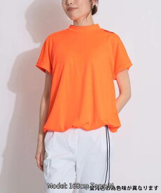 アンサネス 【吸汗速乾】裾ドロストフレンチスリーブカットソー ゴルフウェア レディース 春夏 フレンチスリーブ ゴルフ女子 CURUCURU