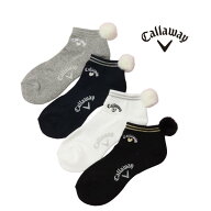 キャロウェイ 【LOVECallaway】【抗菌防臭】ポンポンショートソックス レディース ゴルフウェア 靴下 秋…