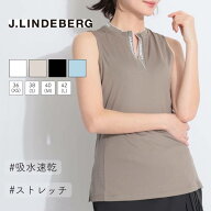 【セール品】ジェイリンドバーグ 【ストレッチ】キーロゴネックノースリーブカットソー ゴルフウェア レ…