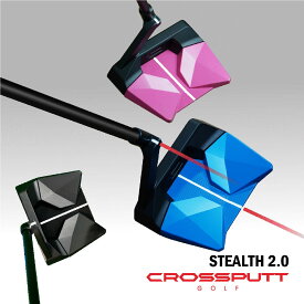 クロスパットゴルフ パター ステルス 2.0 CROSSPUTT GOLF STEALTH 2.0 マレット型 ゴルフクラブ ブラック ピンク ブルー