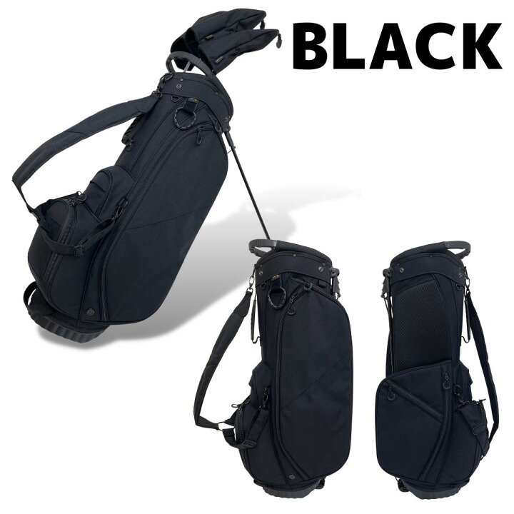 楽天市場 ゴルフ キャディバッグ コーデュラ スタンドキャディバッグ おしゃれ かっこいい シンプル ゴルフ バッグ キャディーバッグ 軽量 撥水 Cordura カモフラ 迷彩 カーキ ブラック 9型 送料無料 ゴルフセレクション