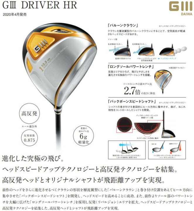 楽天市場】ゴルフ クラブ ジースリー G-3 ドライバー HR G3 DRIVER HR 