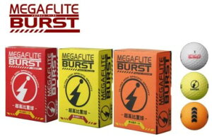 �S���t�{�[�� ���K�t���C�g�E�o�[�X�g ������d ����F �S���t�{�[�� 6�� MEGAFLITE BURST GOLF BALL �����S���t ASAHI 2023���f��