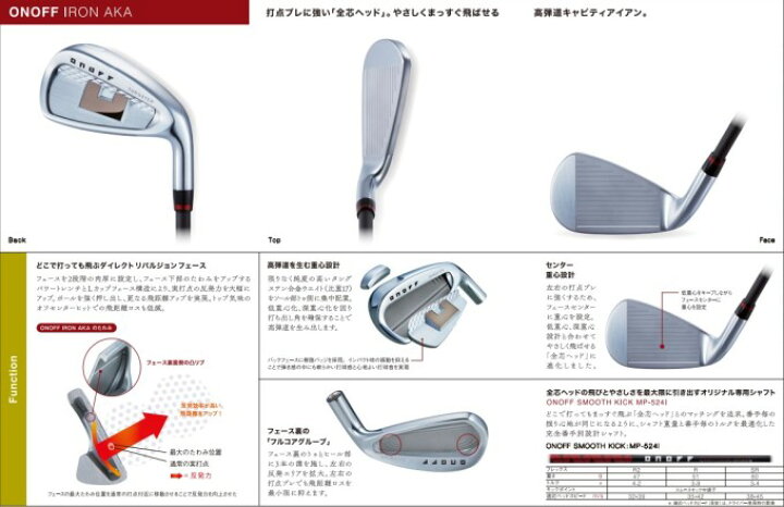 楽天市場】ゴルフ クラブ アイアン メンズ オノフ AKA アイアン 5本